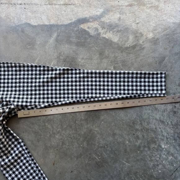 Zara Legging High-Rise Womens S White Black Gingham Plaid Checkered Skinny Pants - Picture 13 of 14